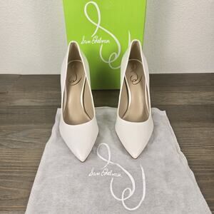 Sam Edelman Pointed Toe White Pumps In Box Size 7m